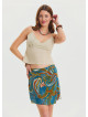 Double Breasted Elastic Waist Petrol Summer Trousers 4546
